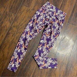 Guru Active Purple Floral Tights Leggings